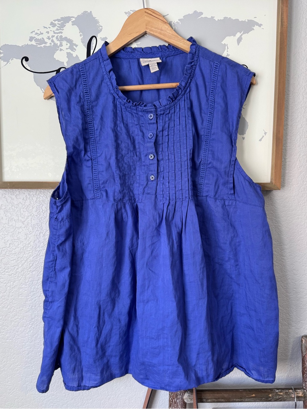 St. Johns sleeveless cotton blouse tank xxl